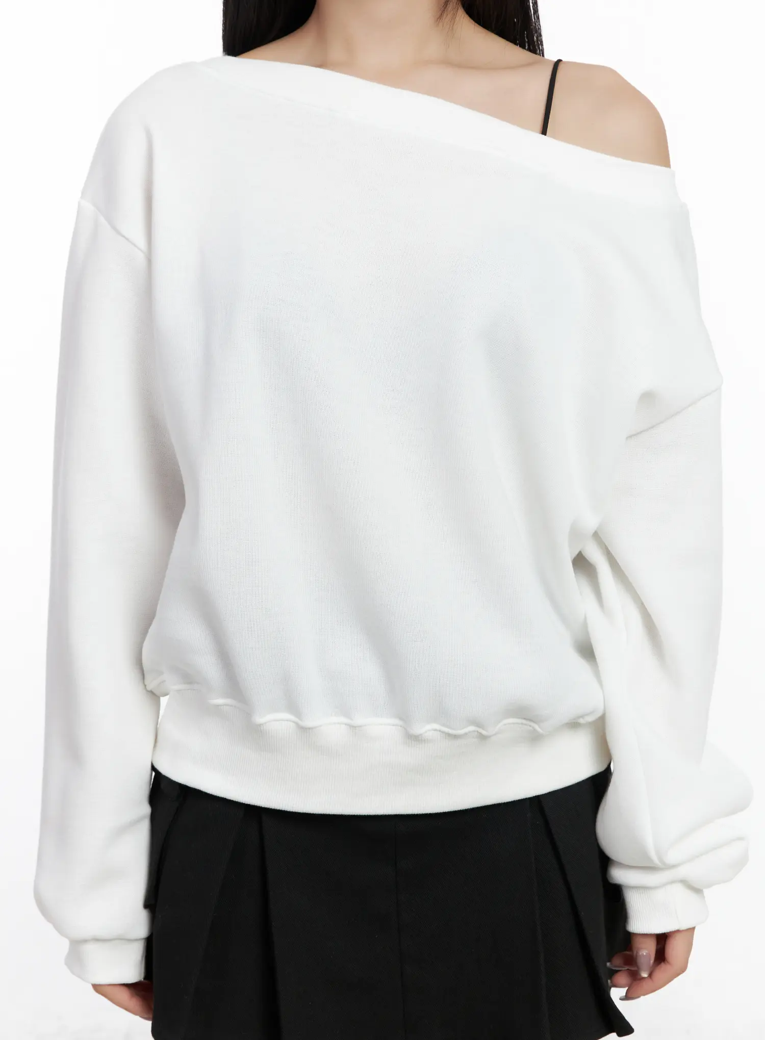 Simple Off-Shoulder Sweatshirt CF503 - Image 9