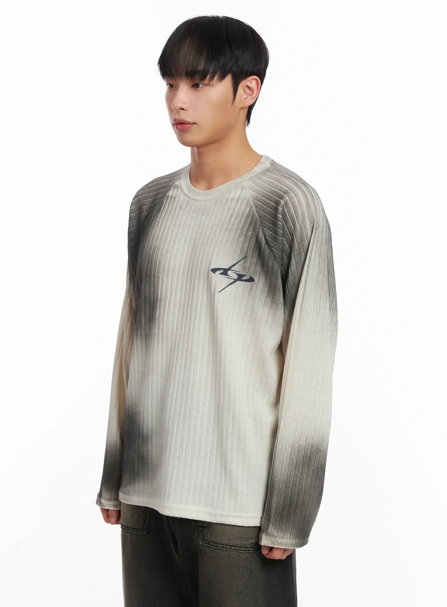 Simple Spray Paint Long Sleeve Tee ID515 - Image 4