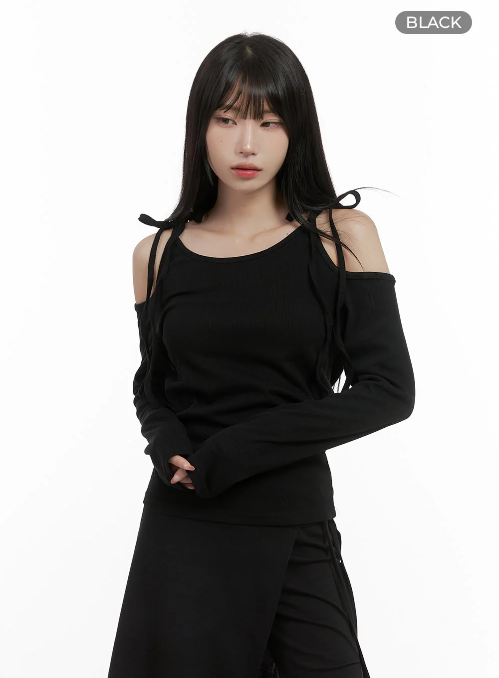 Sleek Cut-Out Detail Long Sleeve Top CS413 - Image 10