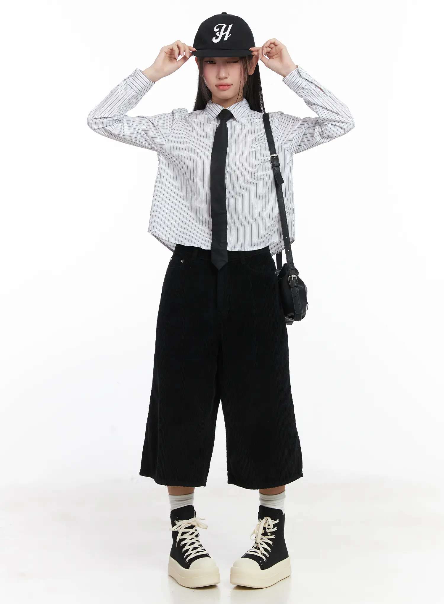Sleek Leather Neck Tie CJ513 - Image 2