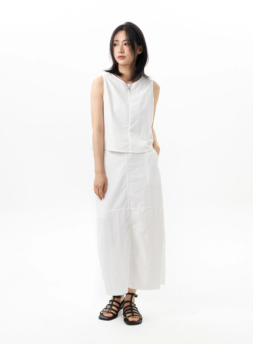 Sleeveless Nylon Blouse OU314 - Image 3