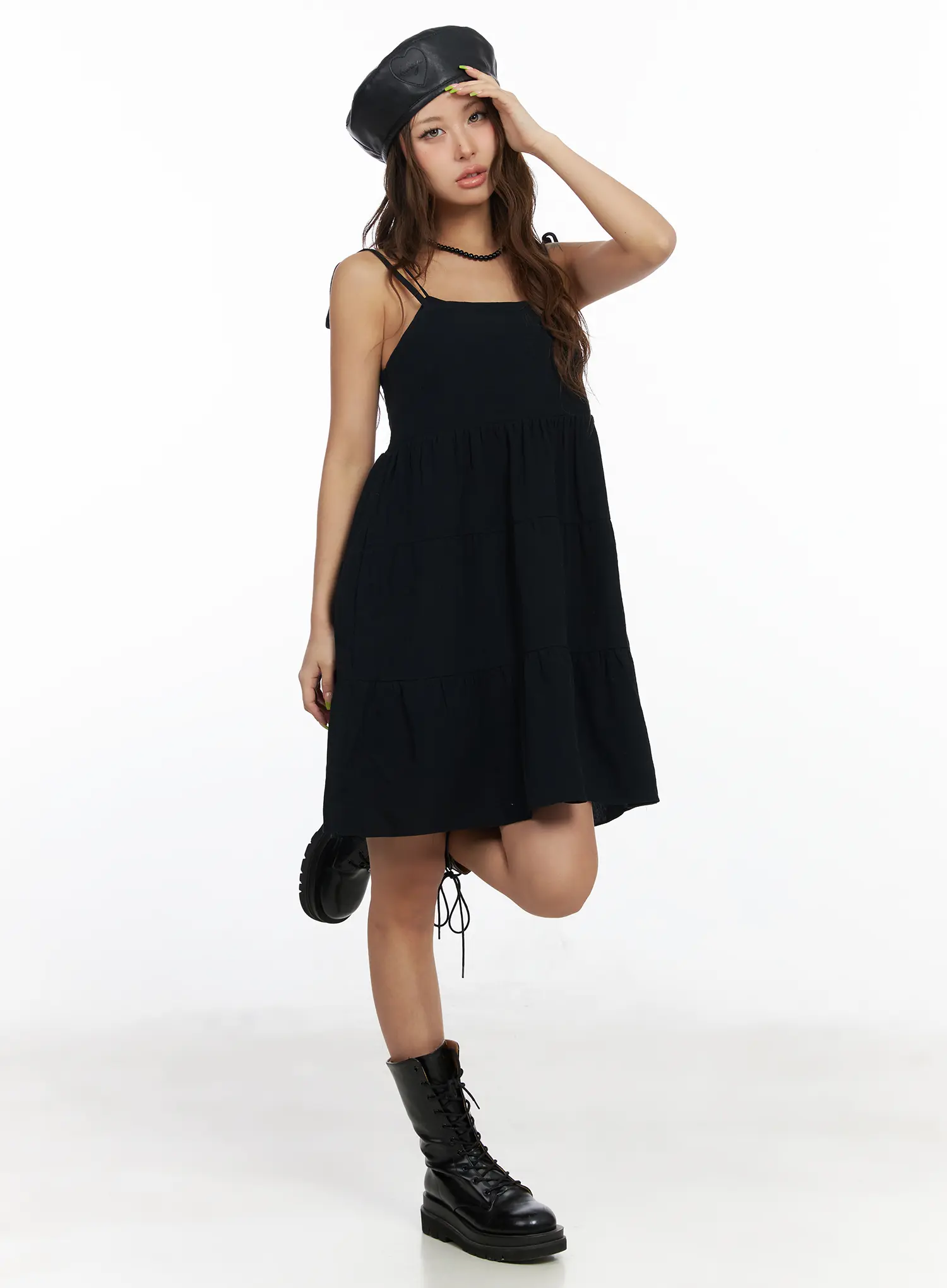Sleeveless Ruffle Babydoll Dress CF513 - Image 7