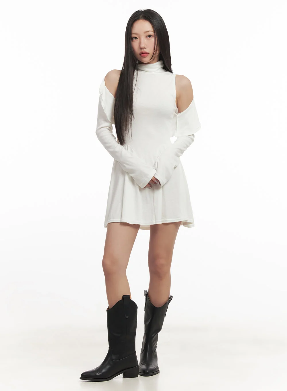 Sleeveless Turtleneck Dress & Bolero Set CF520 - Image 11