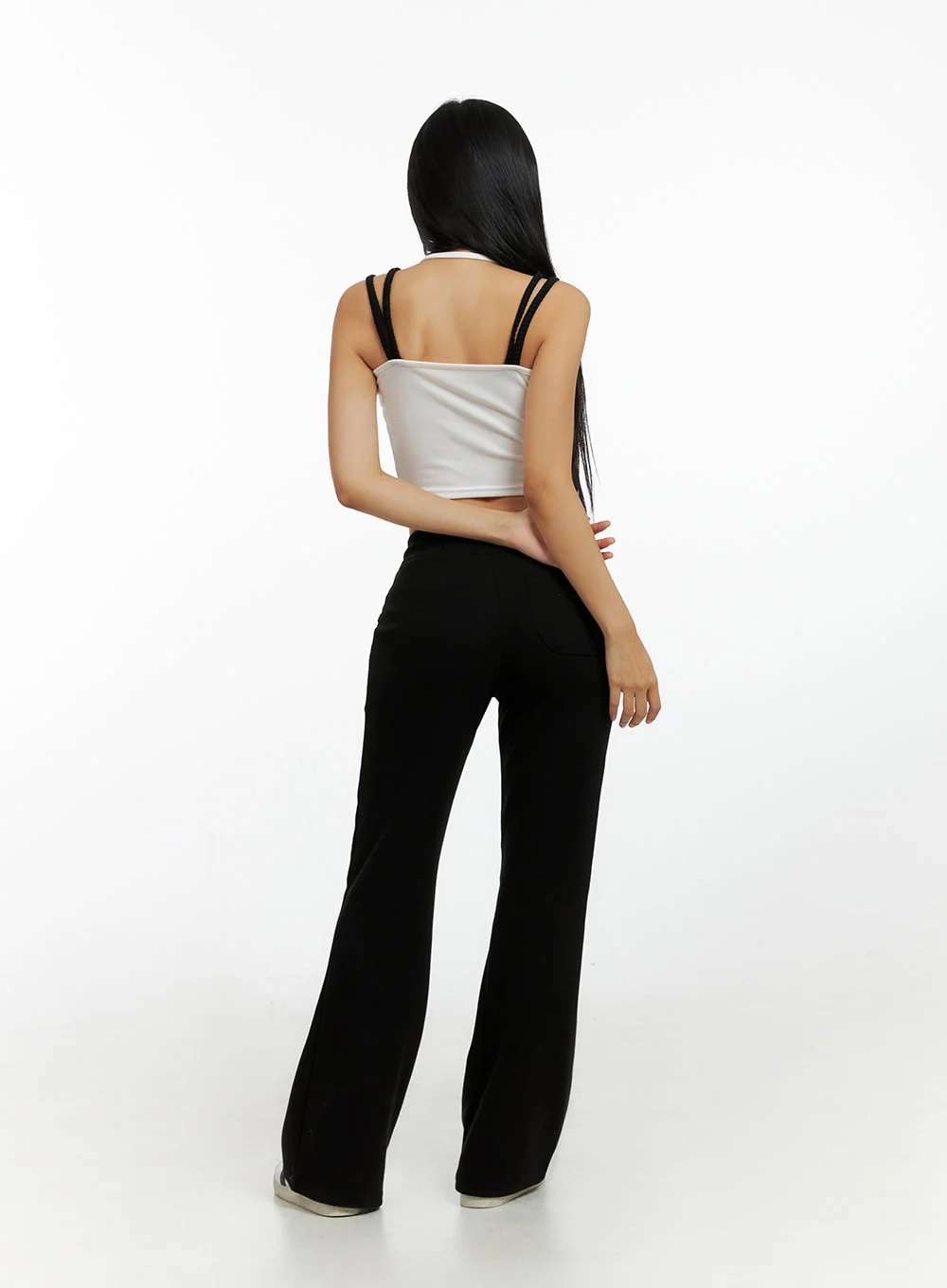 Slim Banded Bootcut Pants IL419 - Image 8