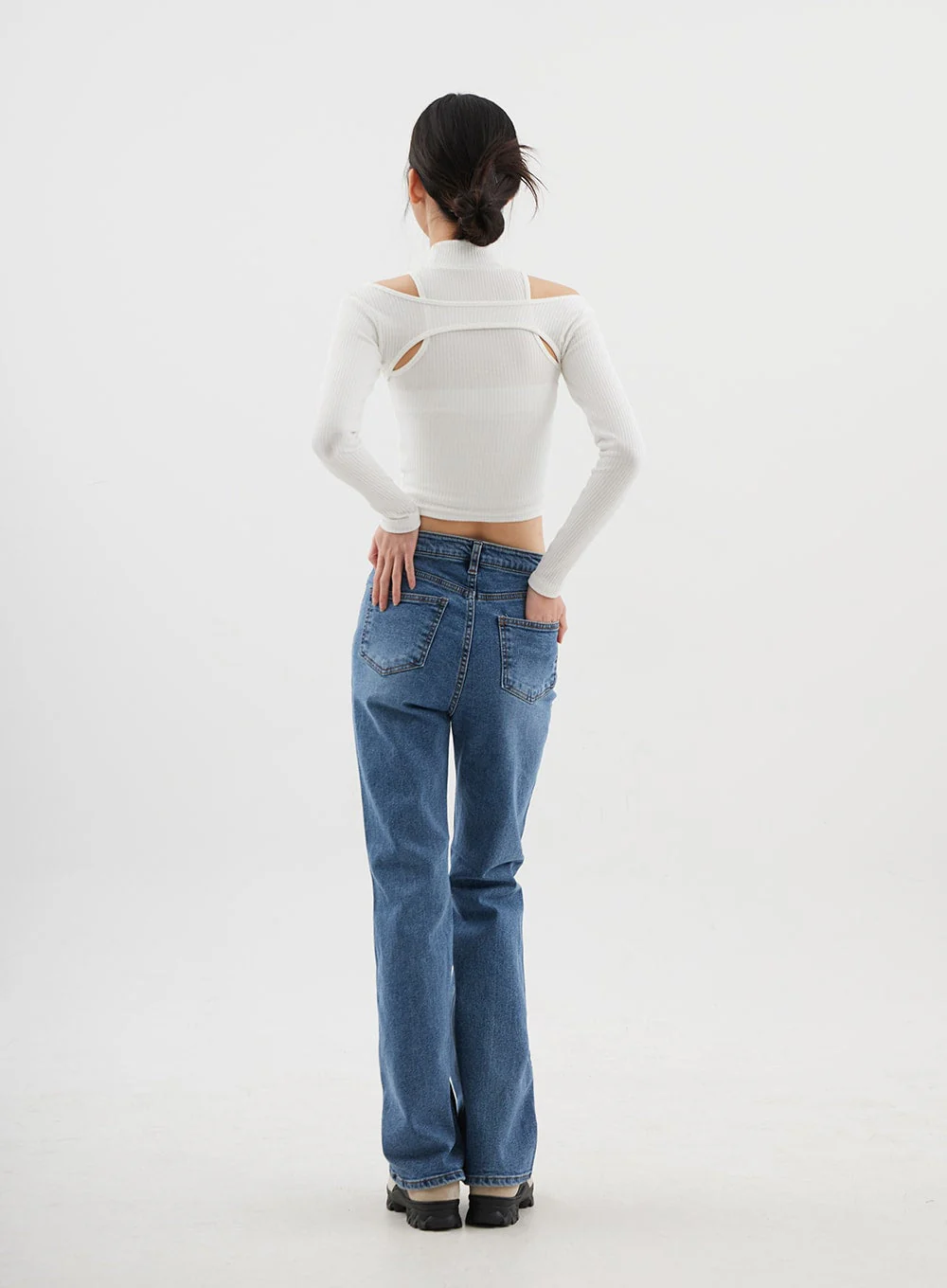 Slim Fit Bootcut Jeans CJ311 - Image 12