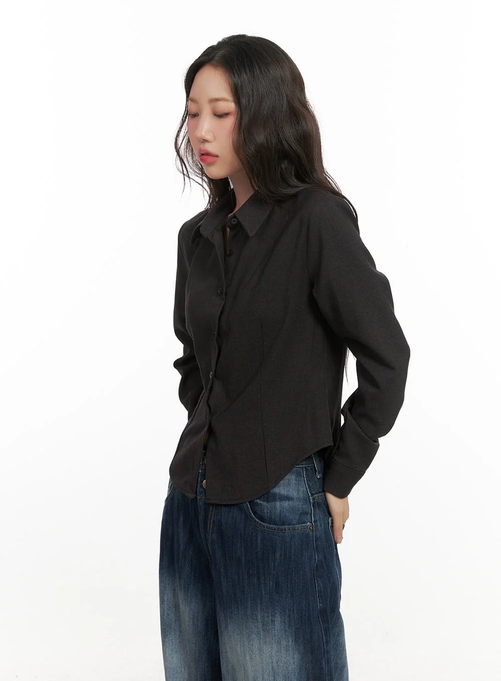 Slim-Fit Button-Up Shirt CN426 - Image 7