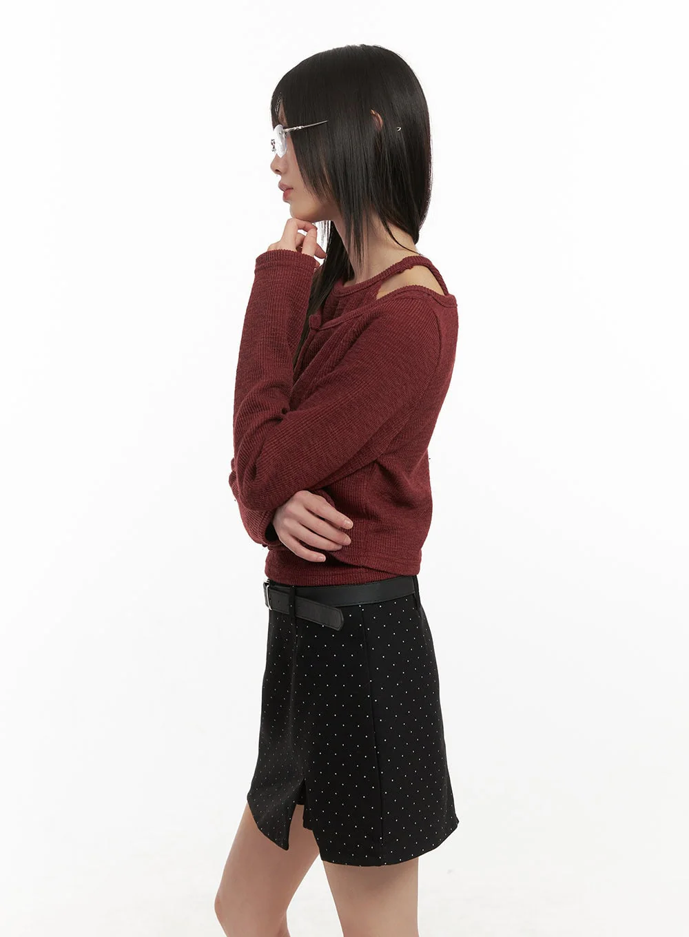 Slim-Fit Cardigan & Halter Top Set CD430 - Image 7