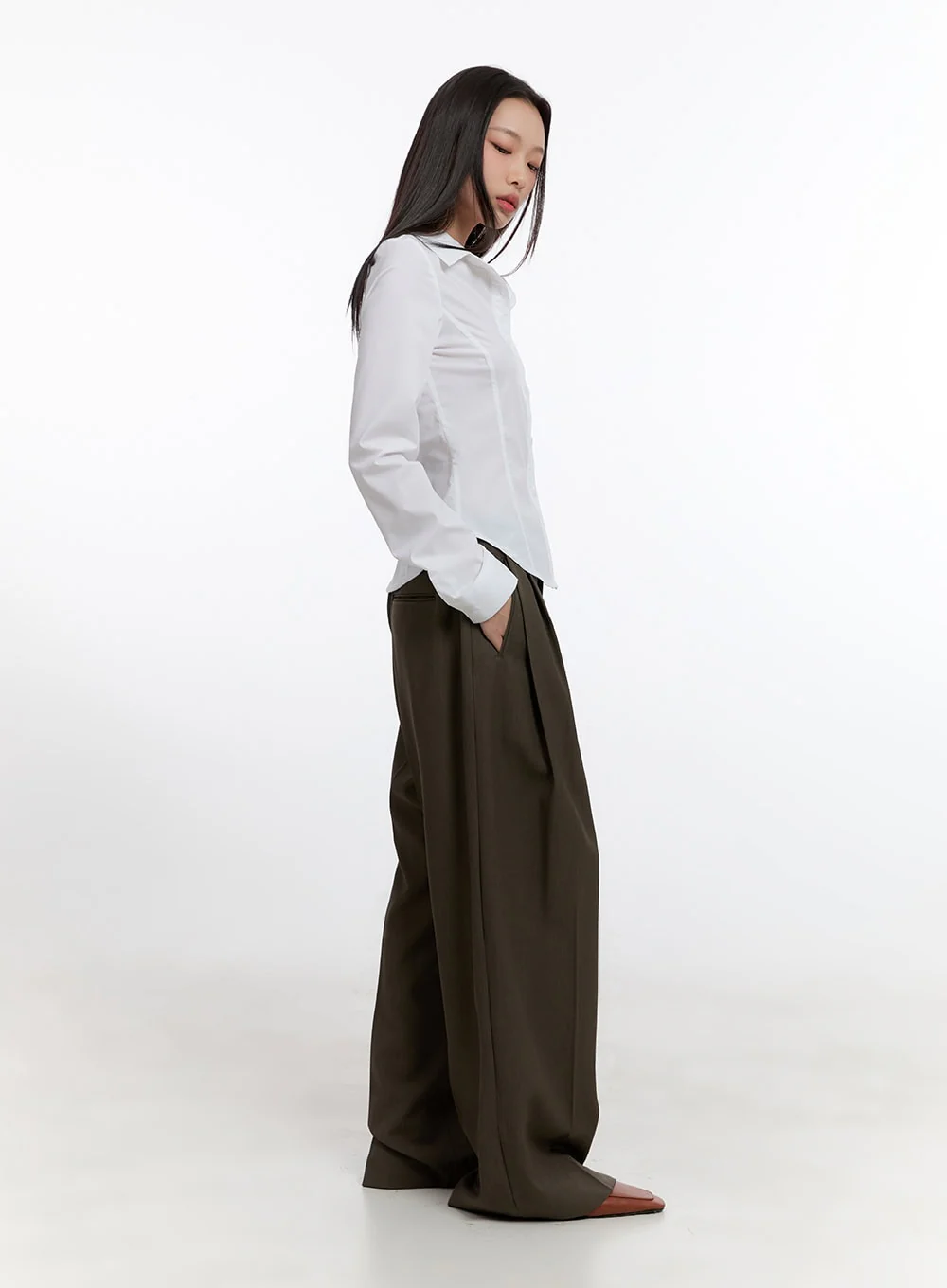 Slim Fit Collared Blouse CN420 - Image 3