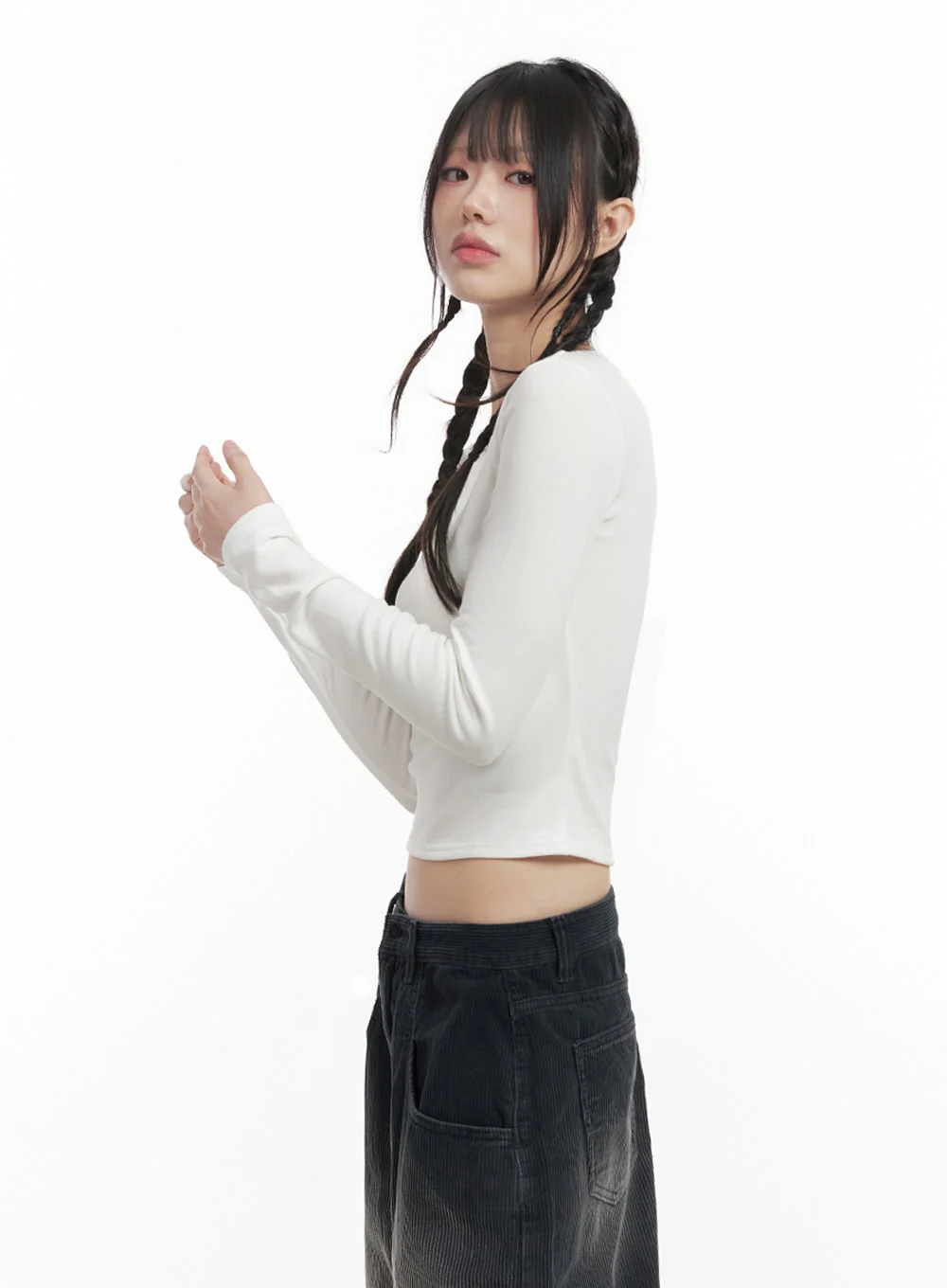 Slim-Fit Crop Tee ID402 - Image 6