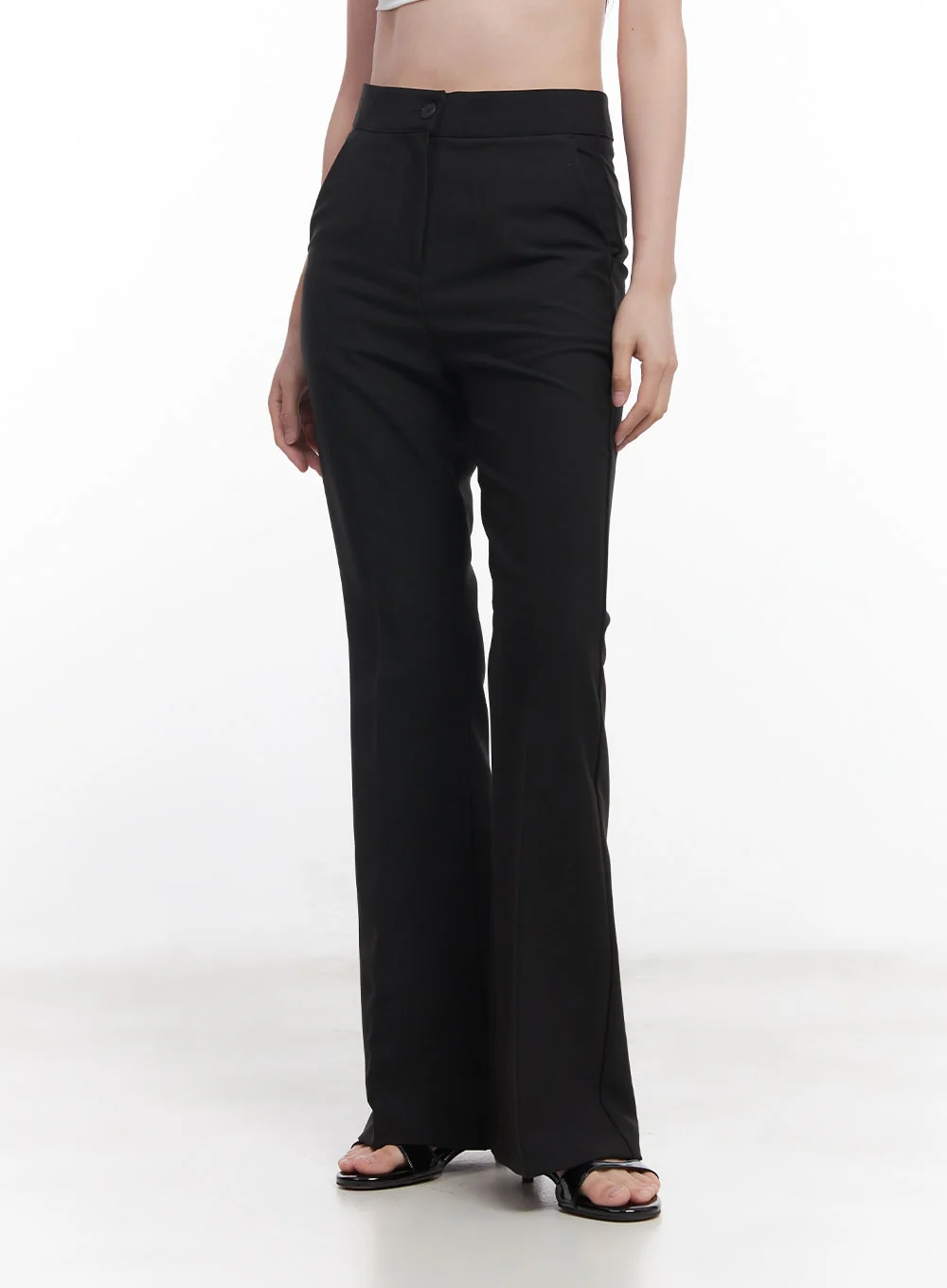 Slim-Fit Flared Trousers CY519 - Image 9