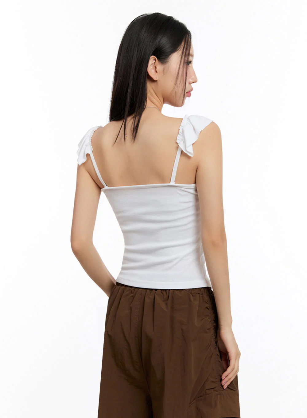 Slim-Fit Frill Tank Top IU509 - Image 9