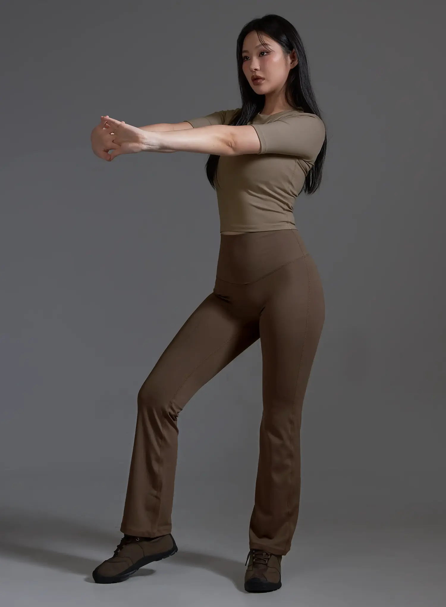 Slim Fit Half Sleeve Top (Beige) IO517 - Image 10