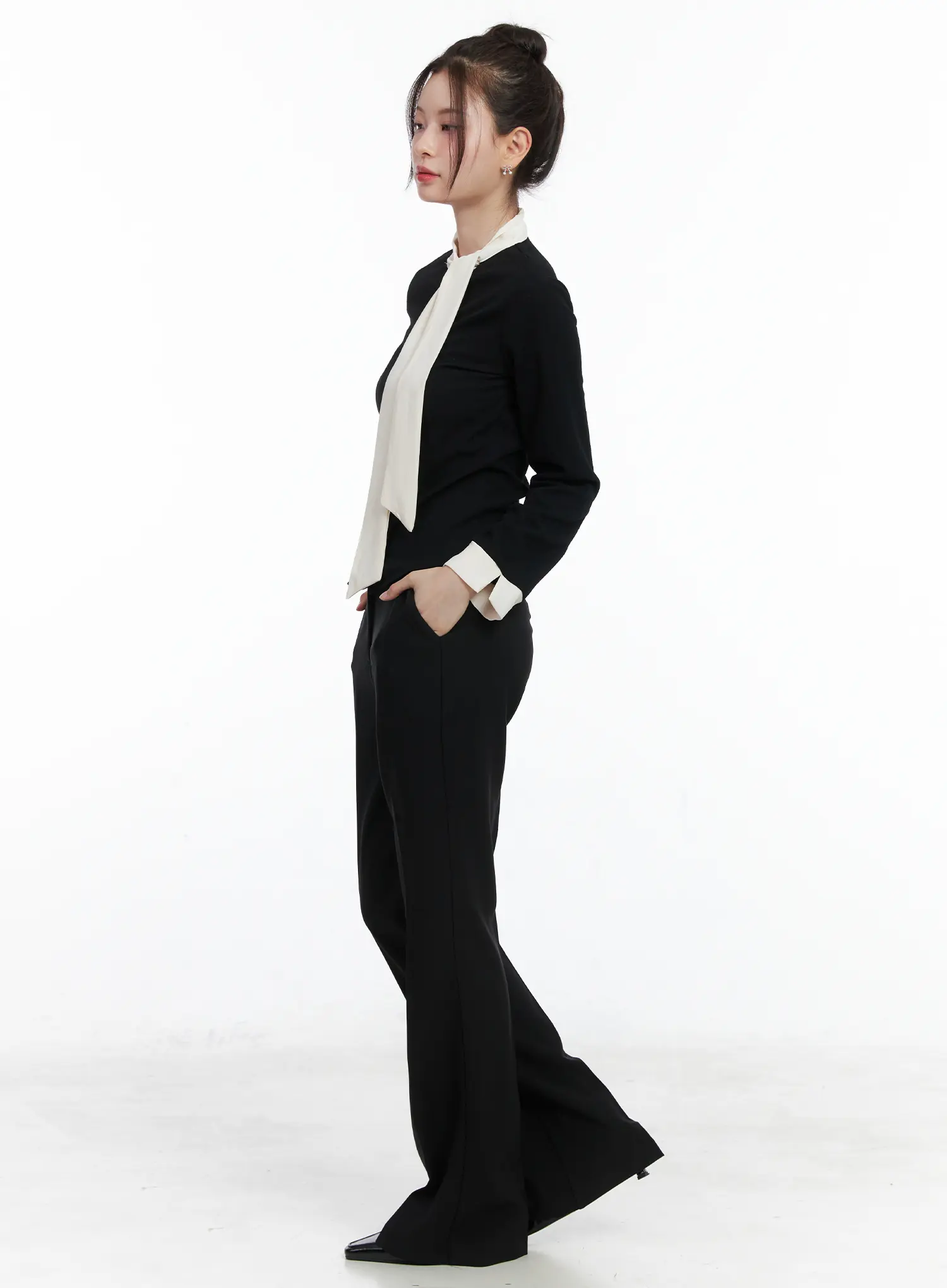 Slim-Fit Long Sleeve Scarf Blouse CN519 - Image 7