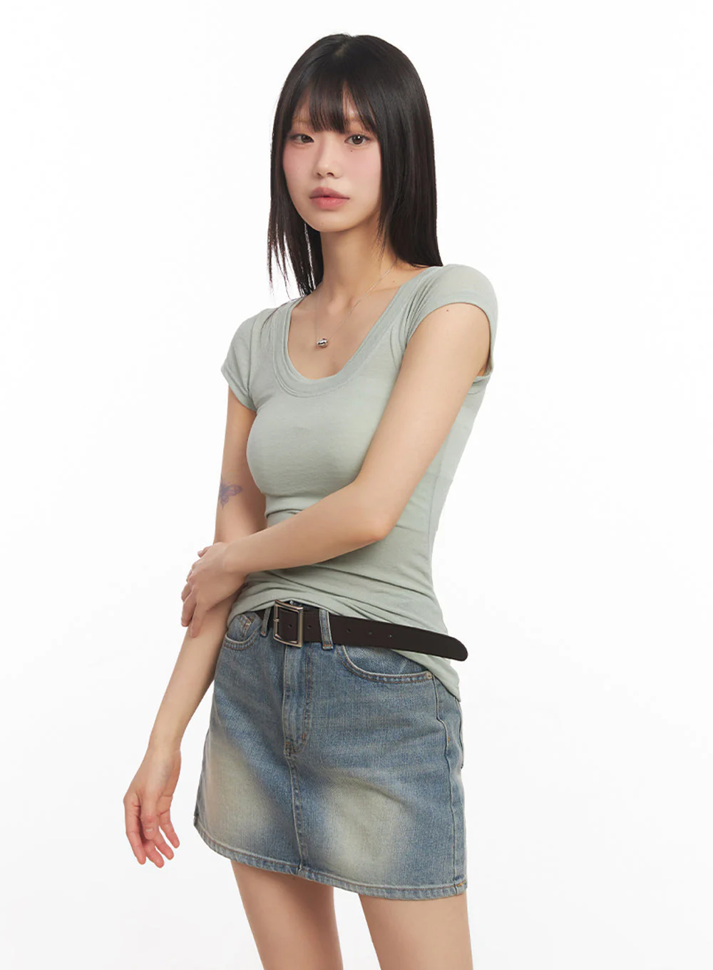 Slim-Fit Slightly Sheer Top IA528 - Image 14