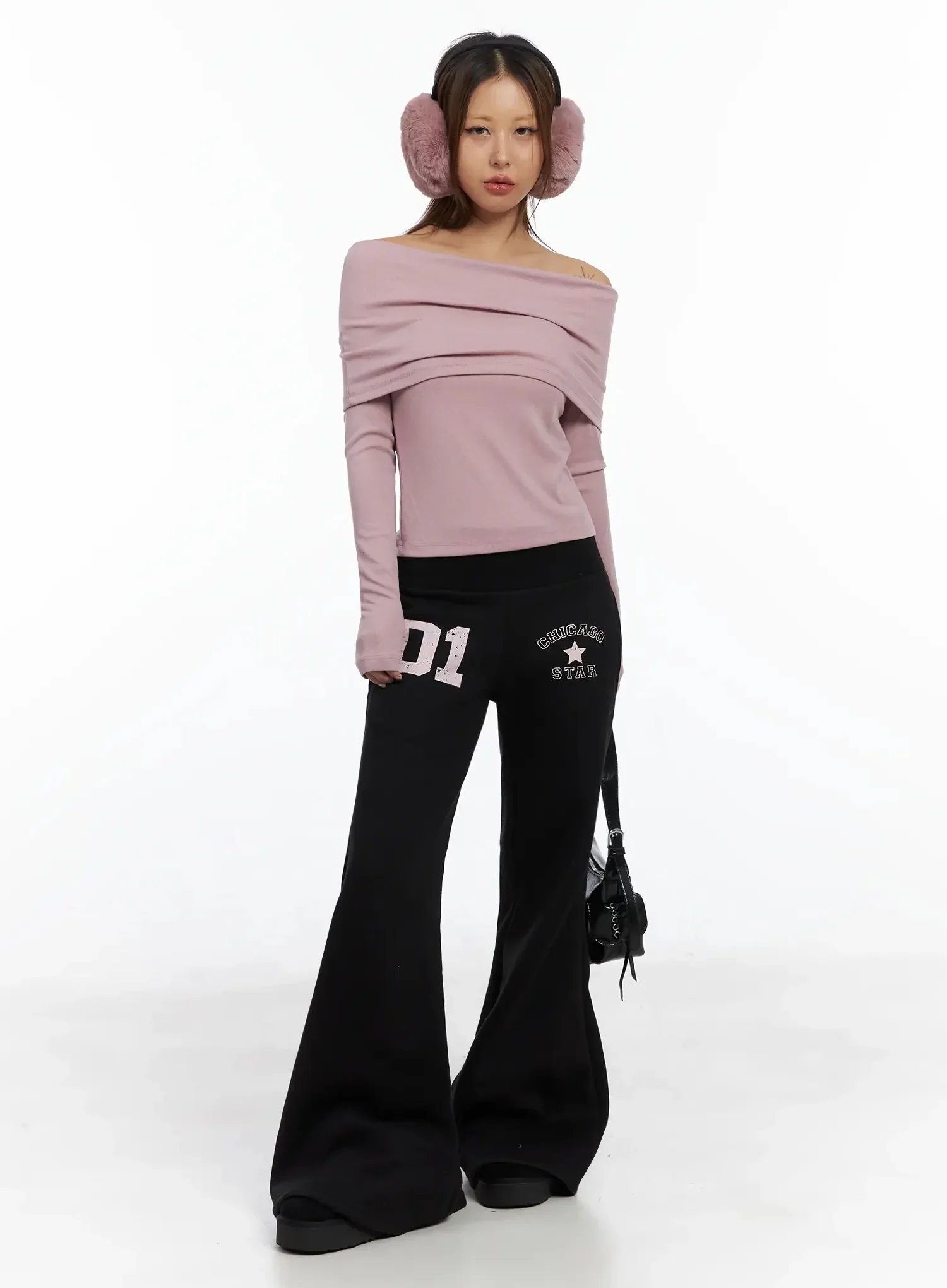 Slim Off-Shoulder Long Sleeve Tee IN528 - Image 11