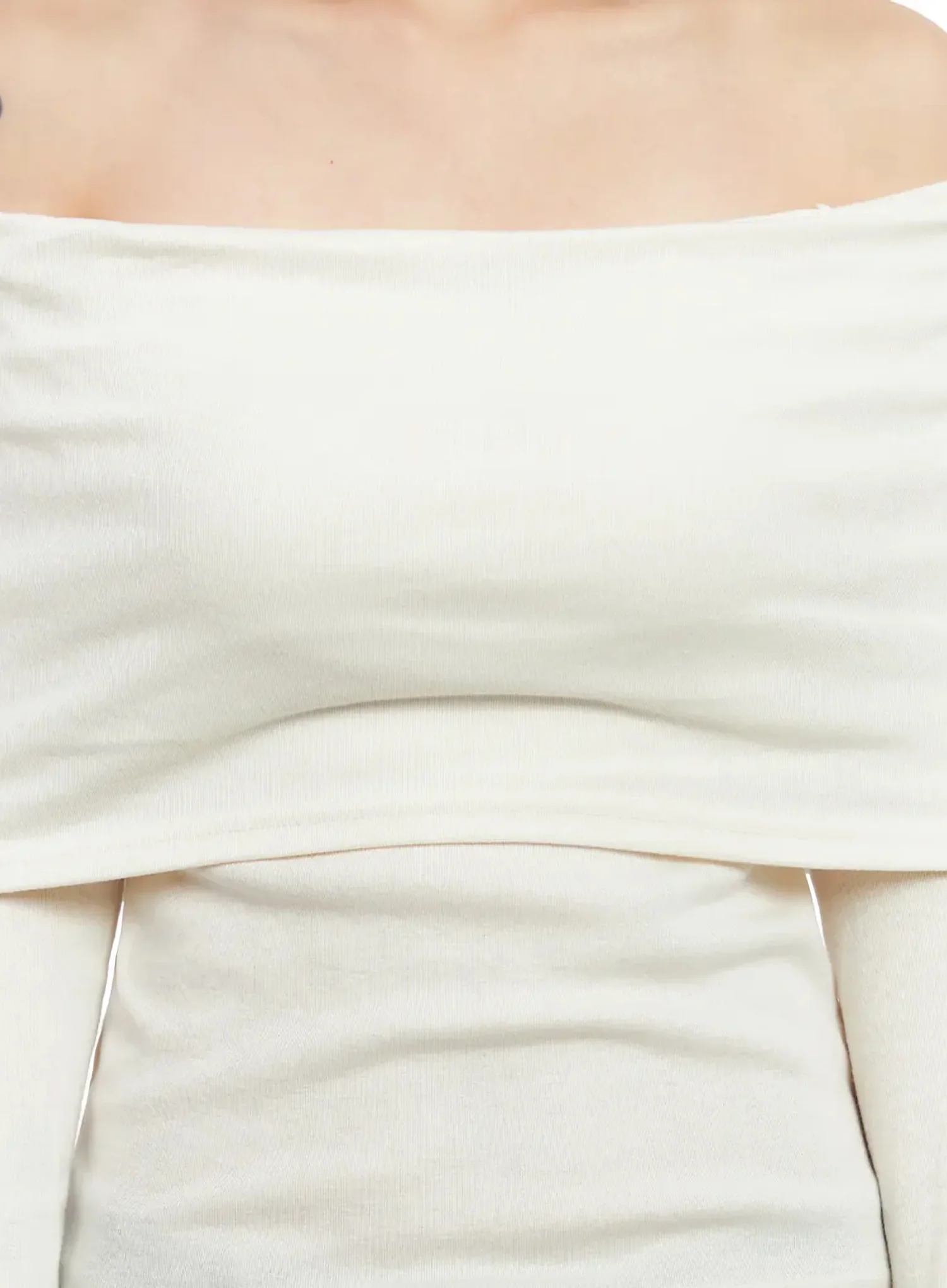 Slim Off-Shoulder Long Sleeve Tee IN528 - Image 4