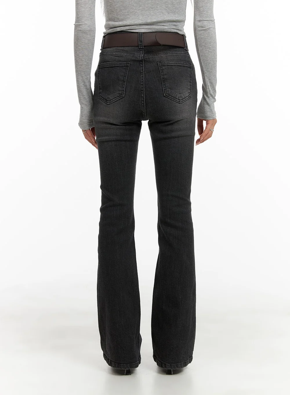 Slim Washed Denim Bootcut Jeans CA403 - Image 5