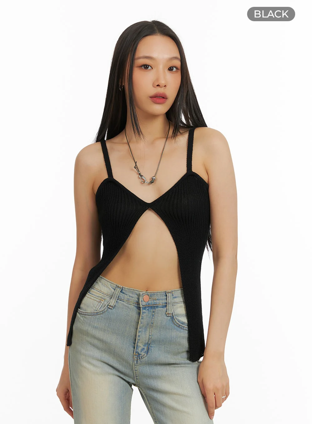 Slit Knit Cami Top IA417 - Image 8