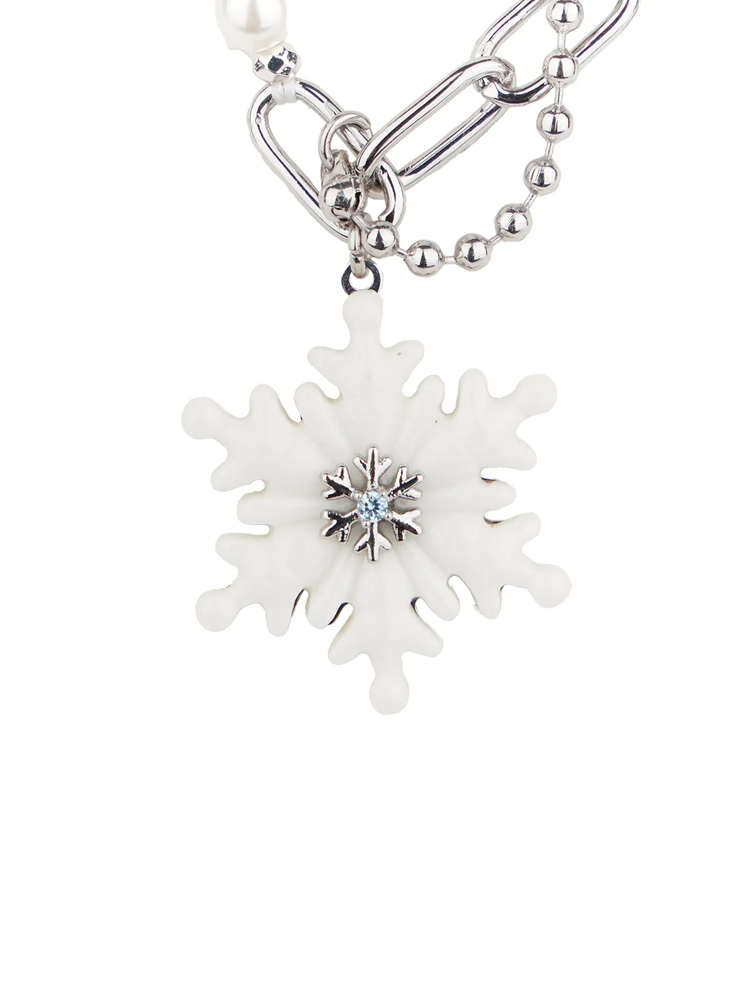 Snowflake Chain Necklace IF526 - Image 5