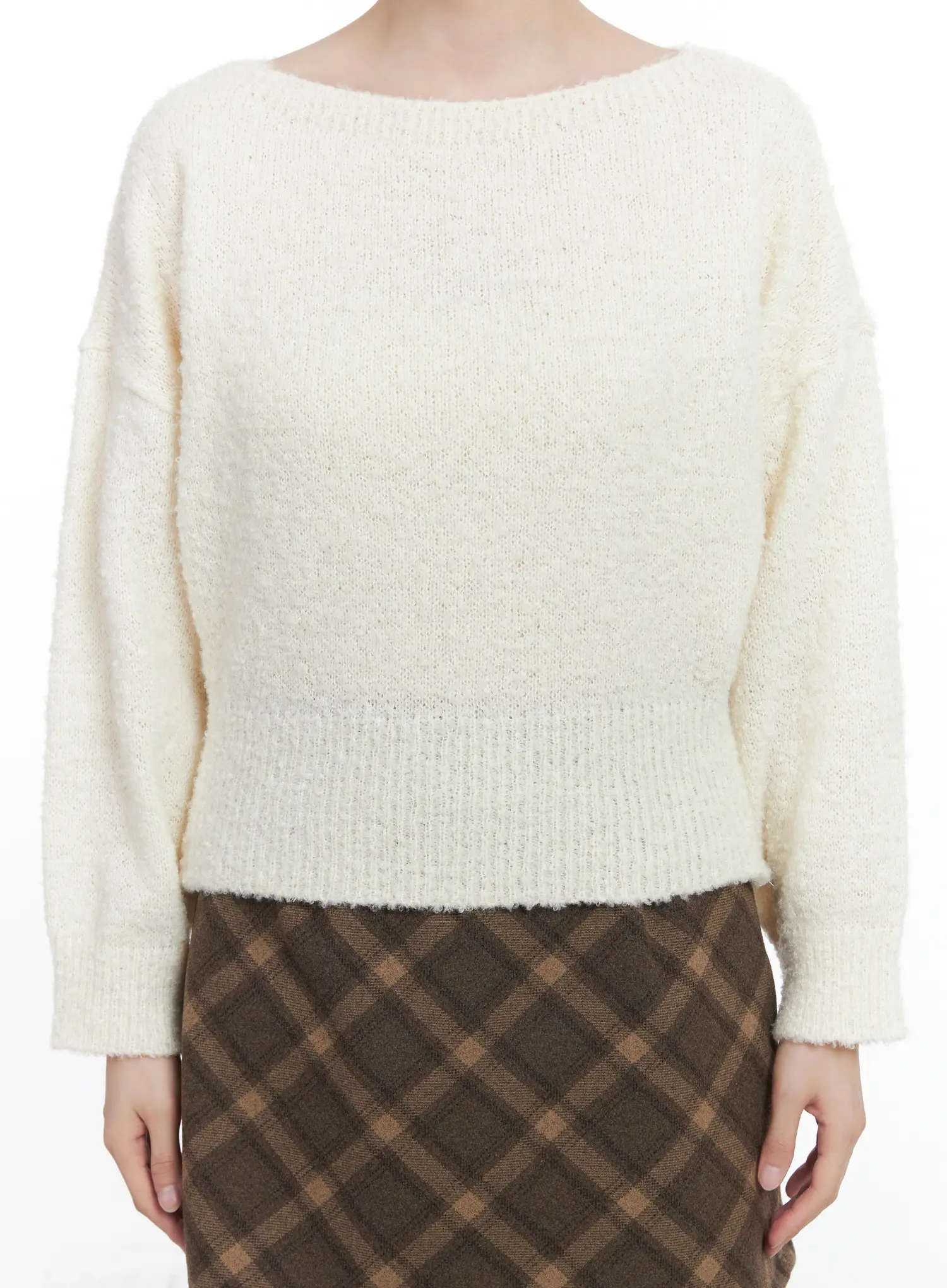Soft Boat Neck Knit Sweater CN518 - Image 3