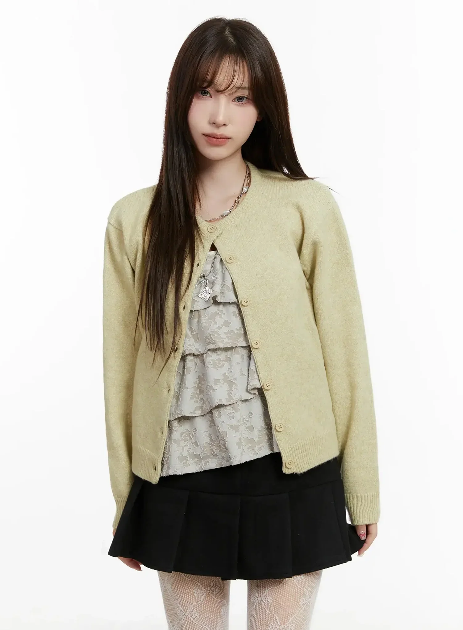 Soft Button-Up Cardigan IJ516 - Image 11