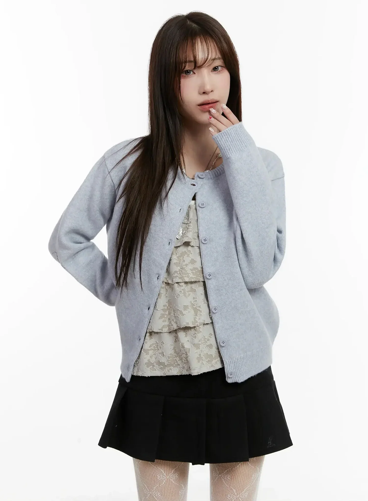 Soft Button-Up Cardigan IJ516 - Image 2