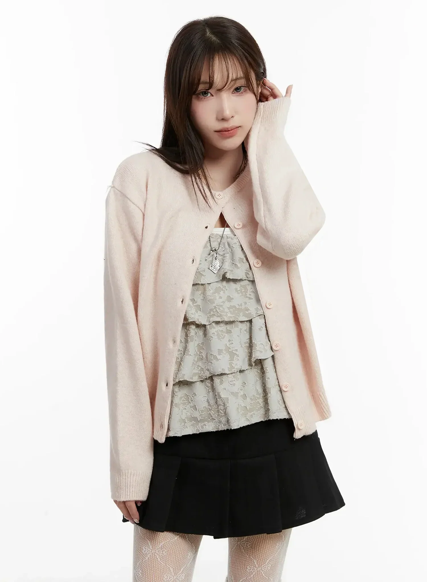 Soft Button-Up Cardigan IJ516 - Image 6