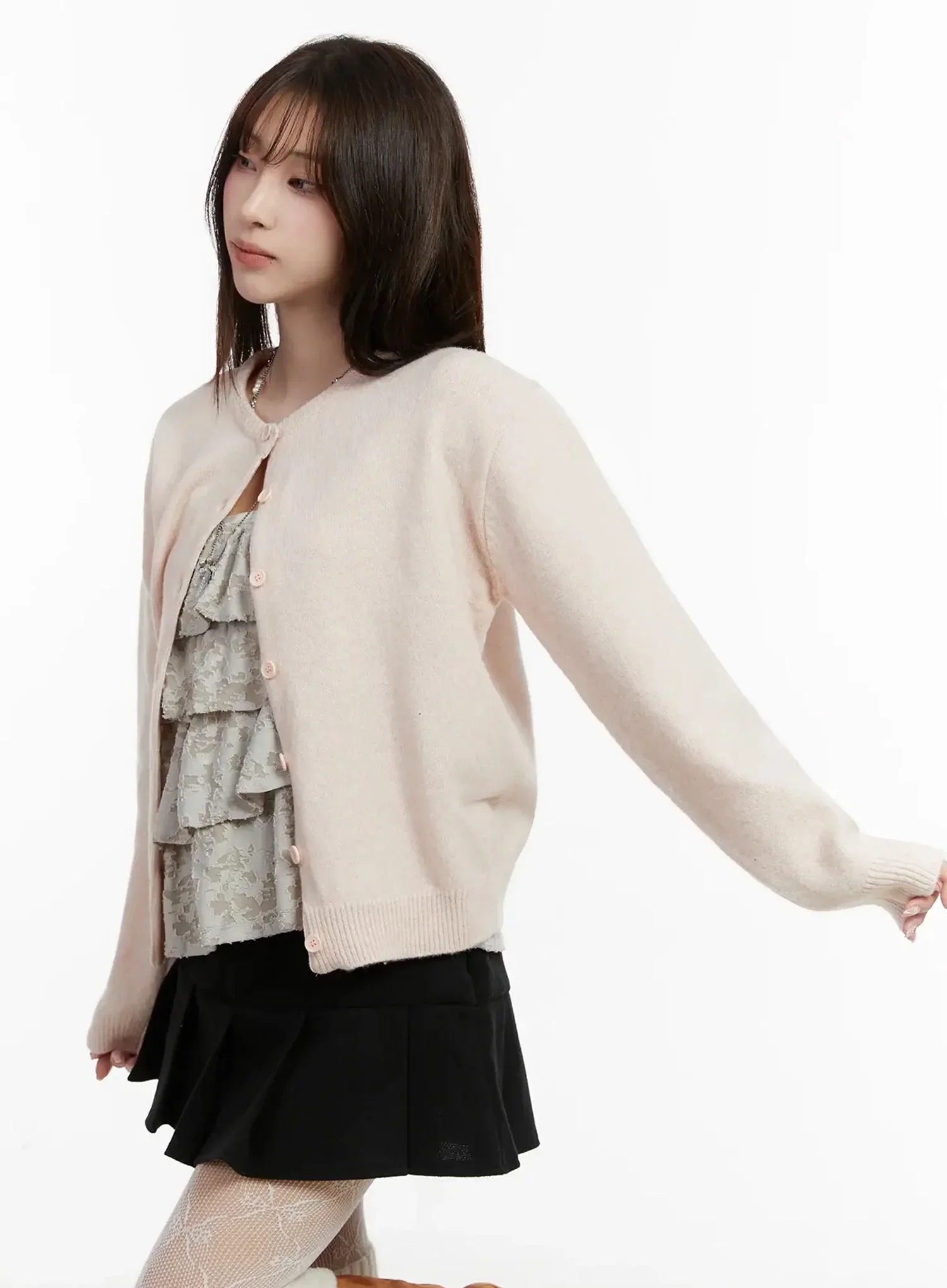 Soft Button-Up Cardigan IJ516 - Image 7