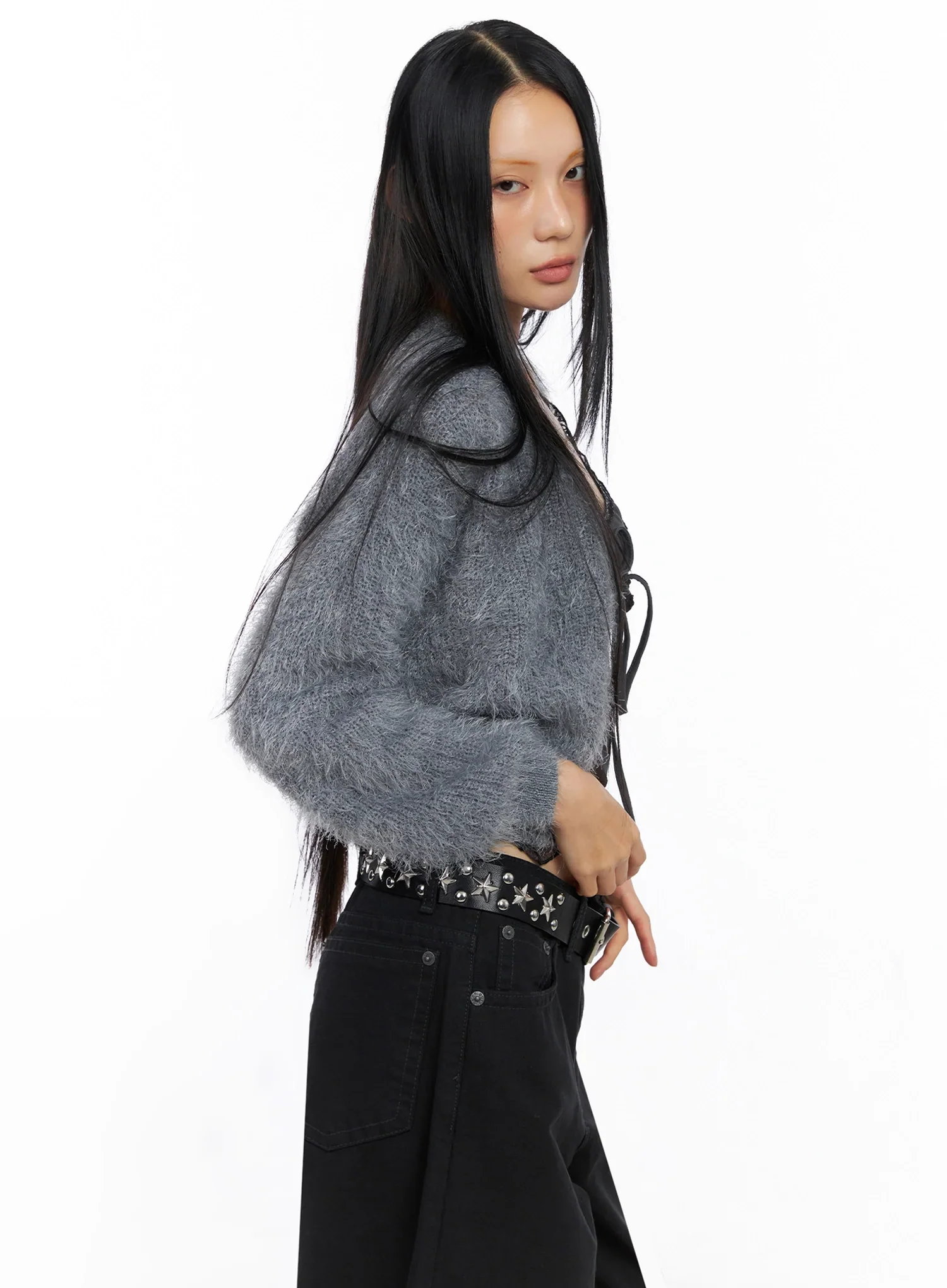 Soft Knit Buttoned Cardigan IO517 - Image 6