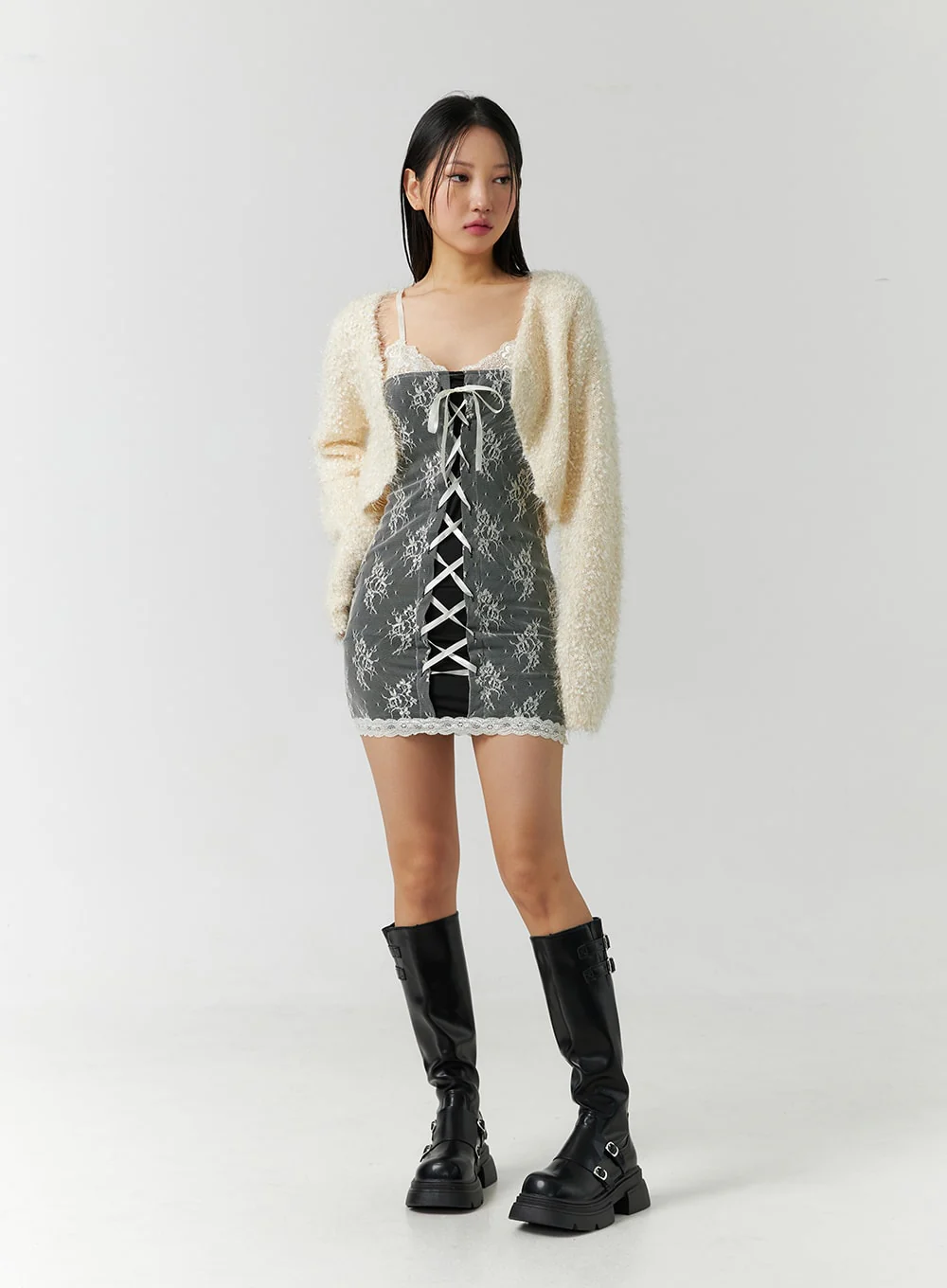 Soft Knit Crop Cardigan CD301 - Image 3