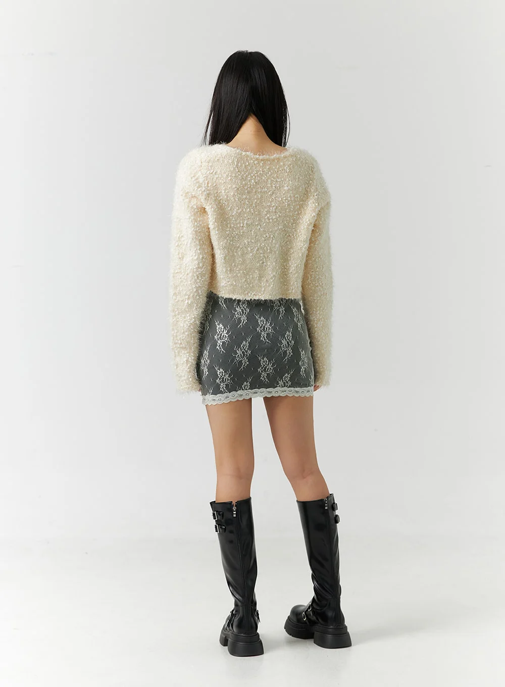 Soft Knit Crop Cardigan CD301 - Image 8