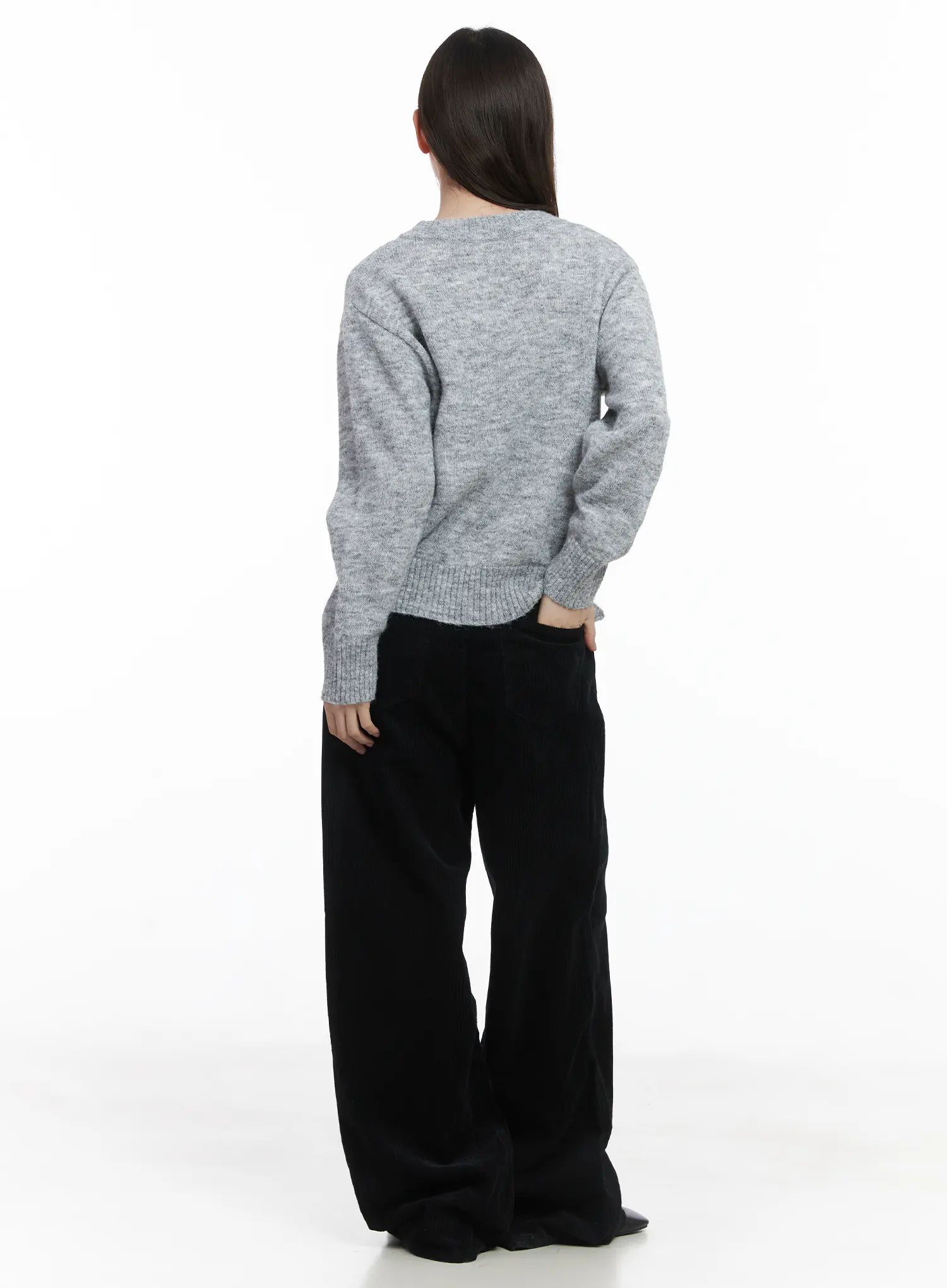 Soft Knit Henley Neck Sweater CJ507 - Image 4
