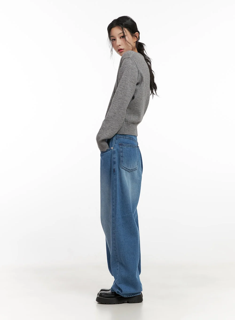 Soft Knit Solid Cardigan CN416 - Image 4
