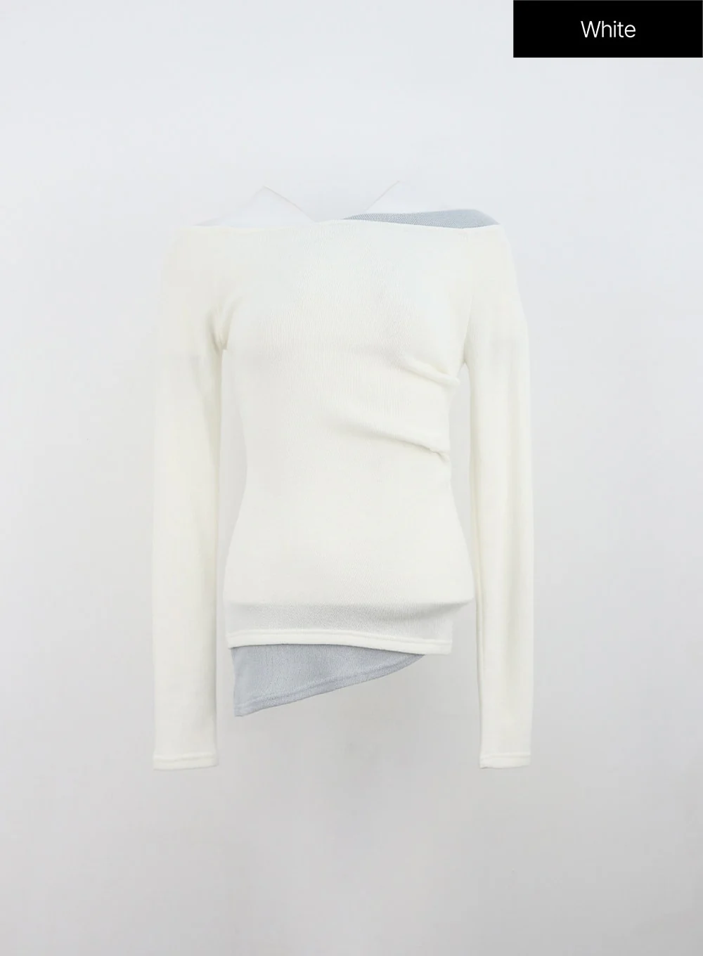 Soft Off-Shoulder Long Sleeve Tee IN308 - Image 8