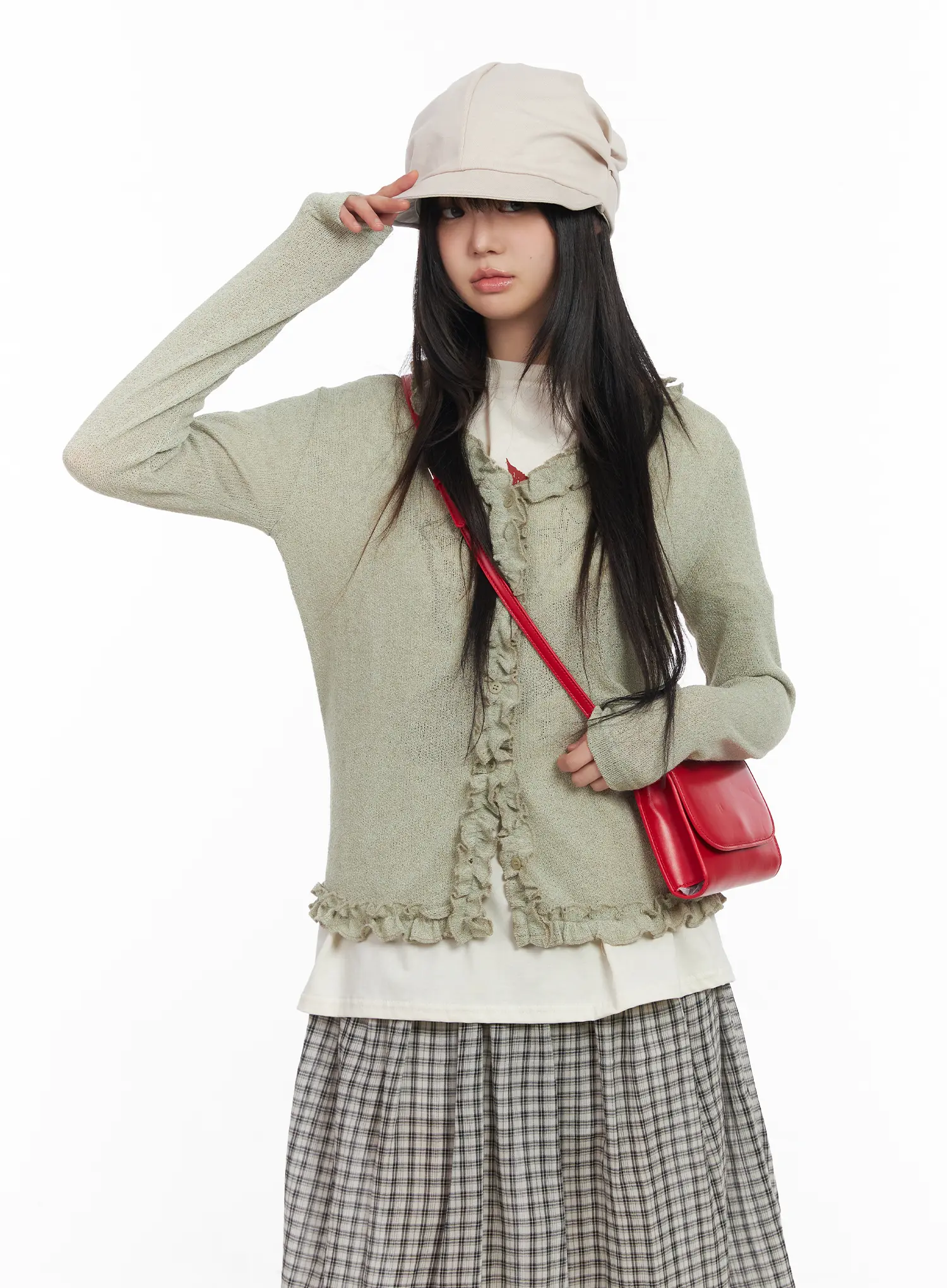 Soft Ruffle Edge Cardigan CM513 - Image 10