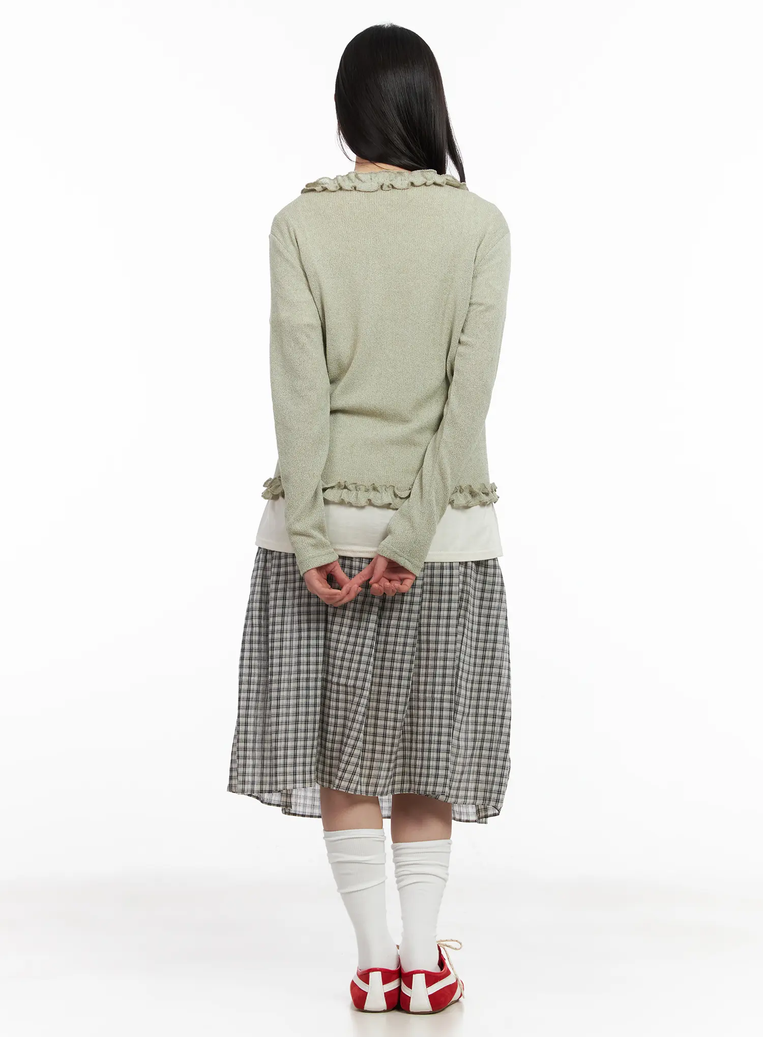 Soft Ruffle Edge Cardigan CM513 - Image 5