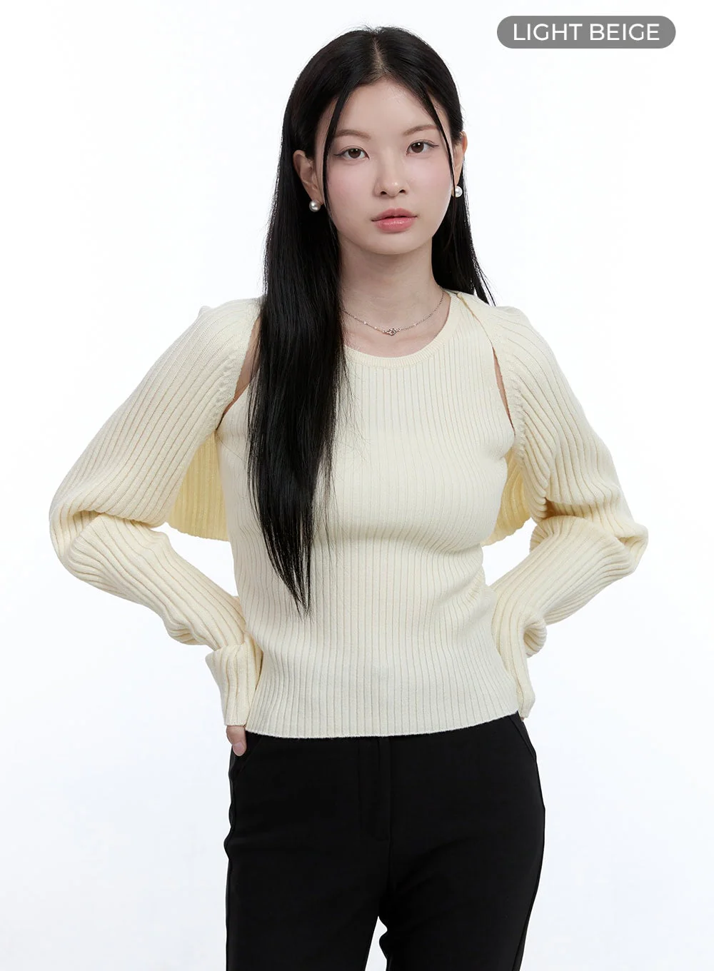 Solid Bolero Sleeve Top OO429 - Image 9