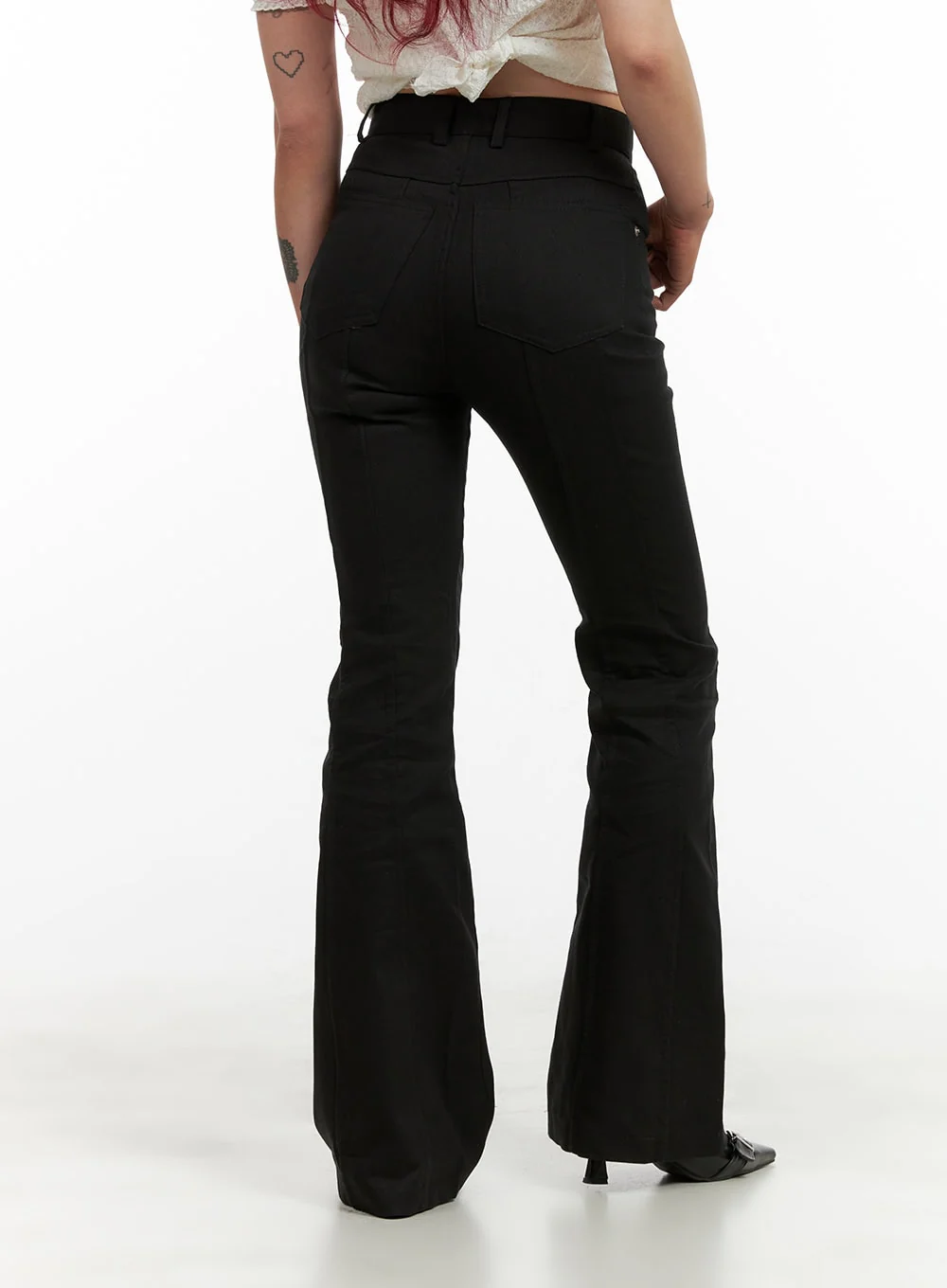 Solid Bootcut Cotton Pants CY430 - Image 6