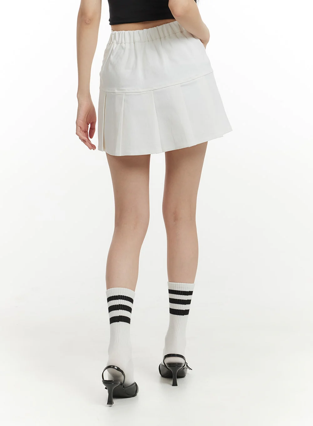 Solid Cotton Pleated Mini Skirt IM406 - Image 7