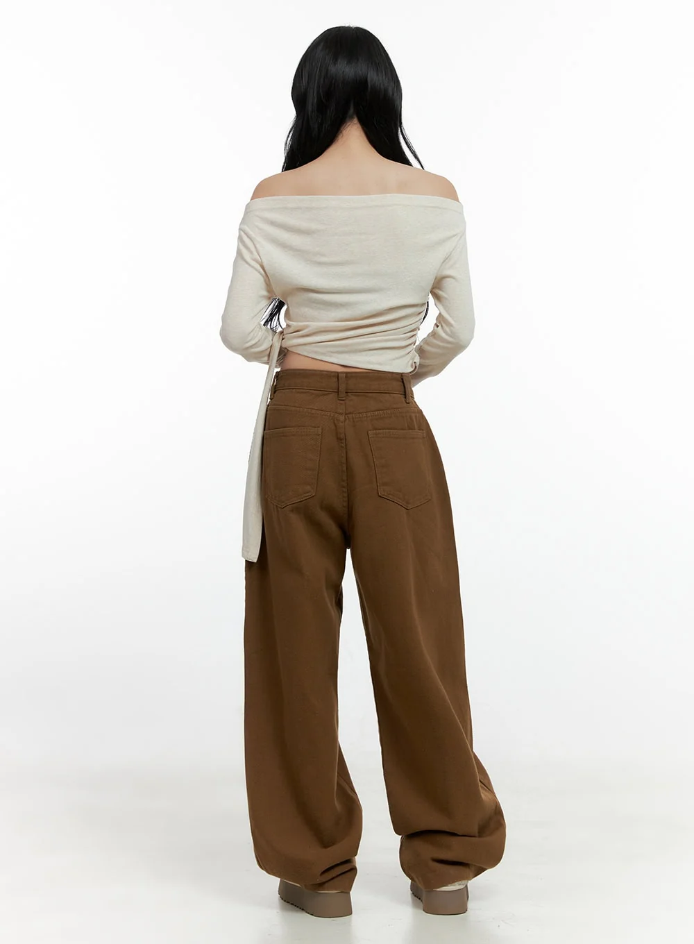 Solid Cotton Wide Leg Pants CN408 - Image 6