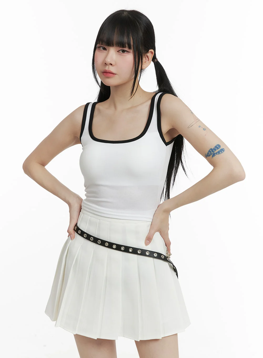 Solid Faux Leather Belt OM426 - Image 4