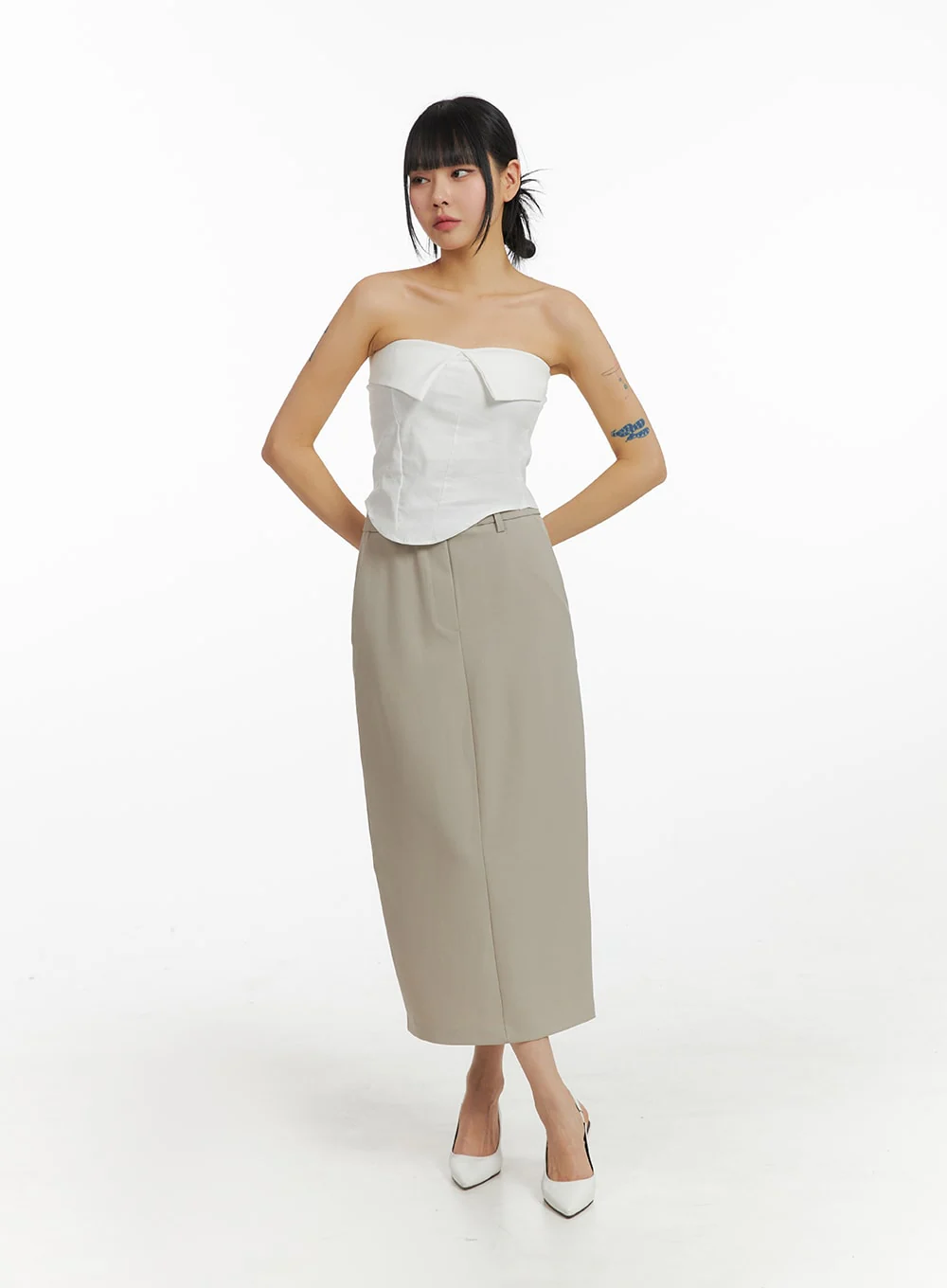 Solid Fold Over Tube Top IM414 - Image 5