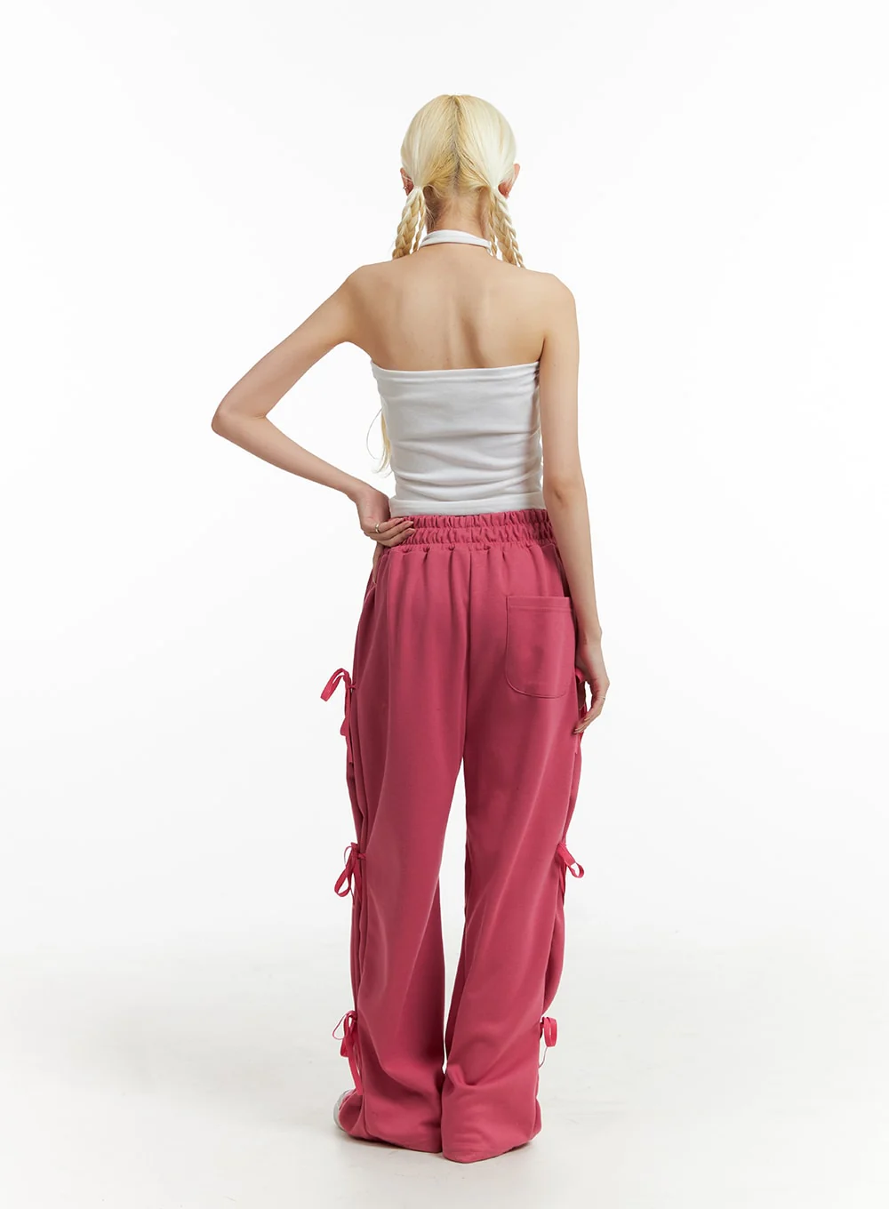 Solid Halter Bowknot Cami Top IF408 - Image 6