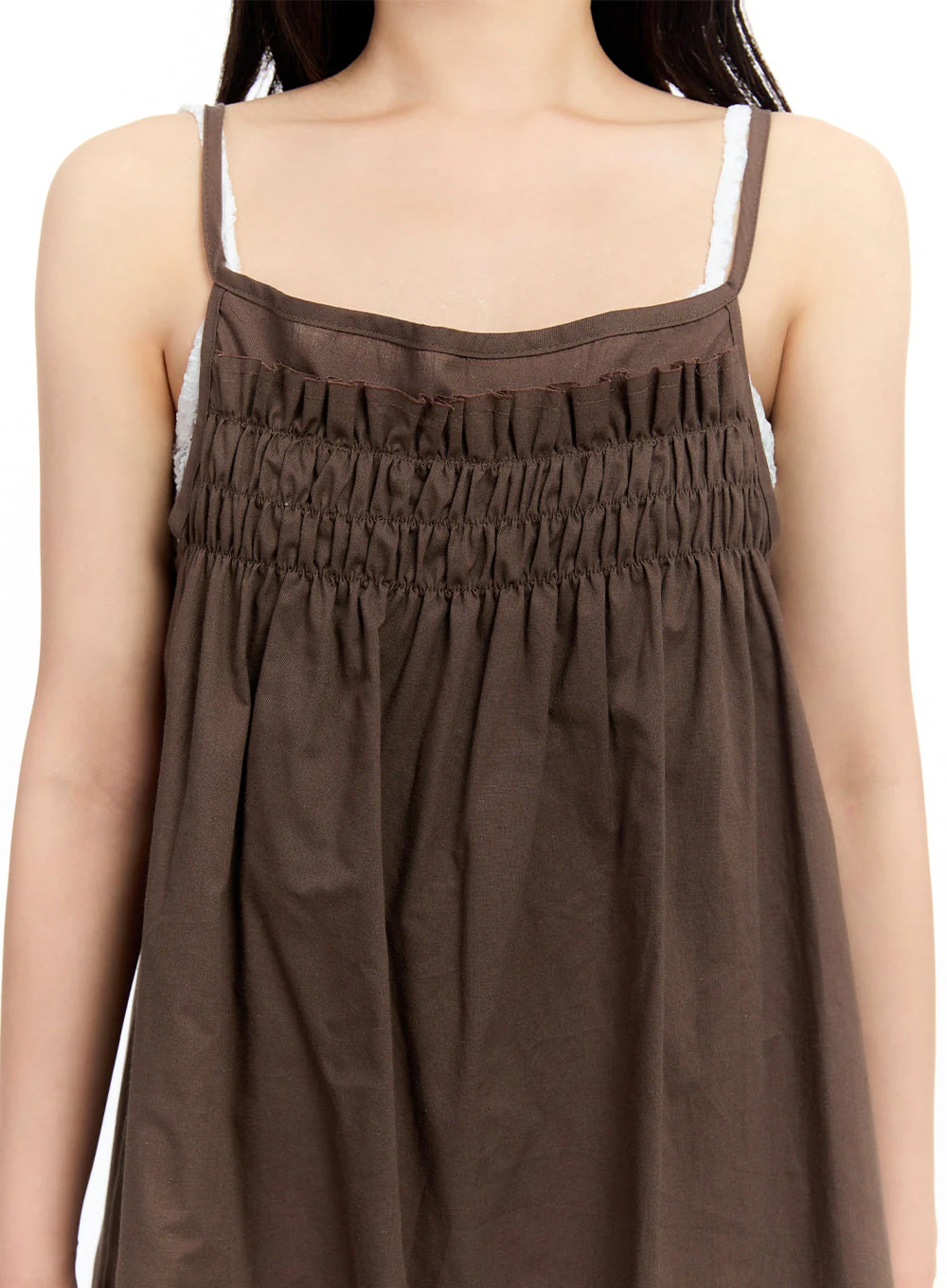 Solid Layered Cotton Midi Dress IU509 - Image 2