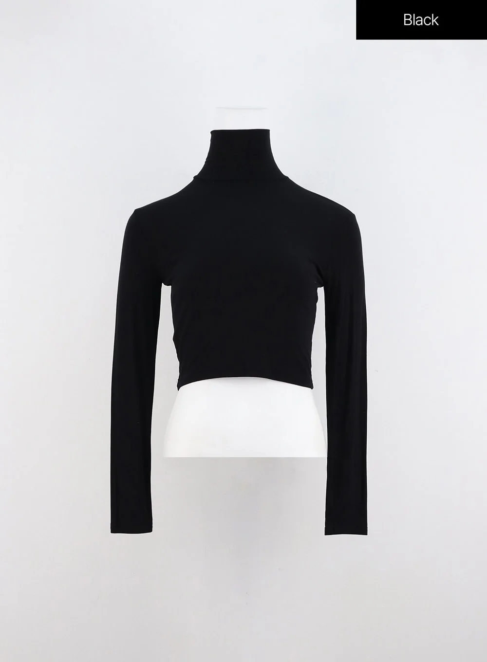 Solid Long Sleeve Turtleneck Crop IO320 - Image 14