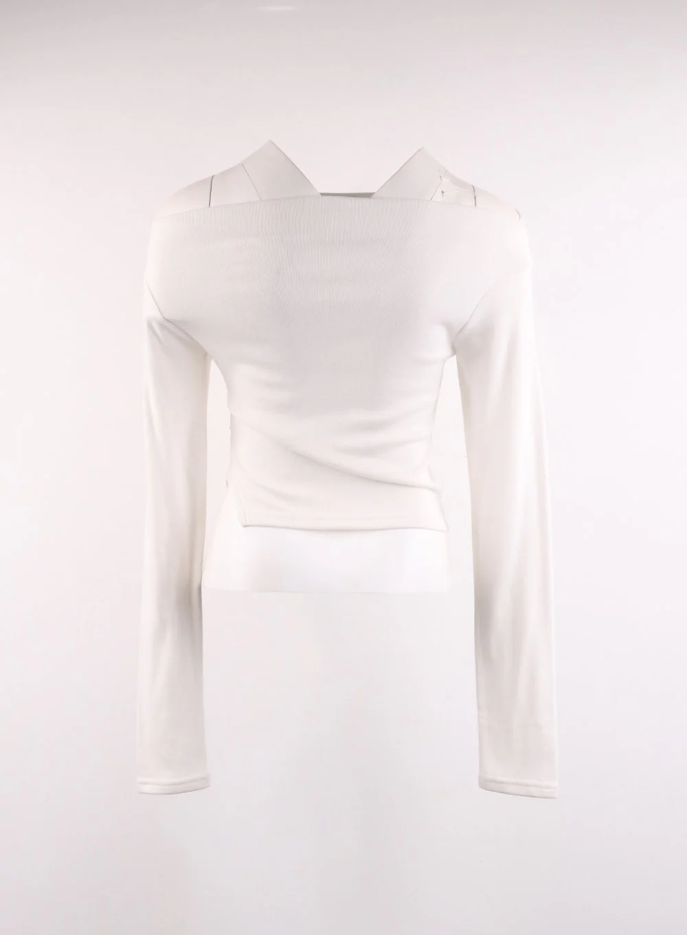 Solid Off-Shoulder Long Sleeve Top IJ430 - Image 8
