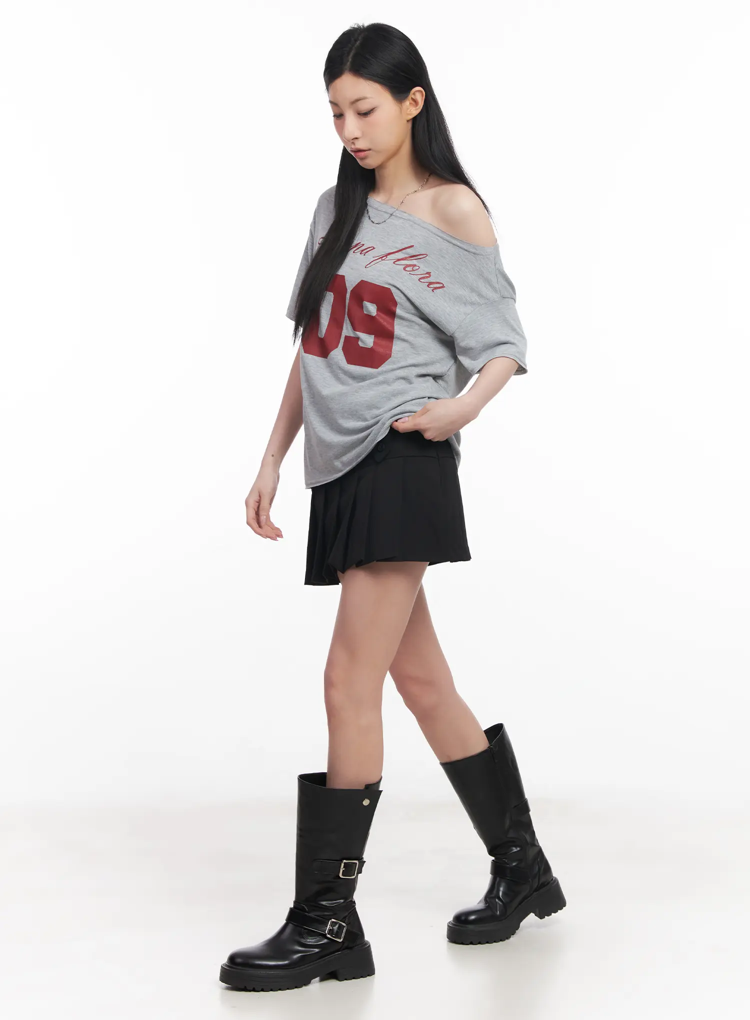 Solid Pleated Mini Skirt CU511 - Image 6