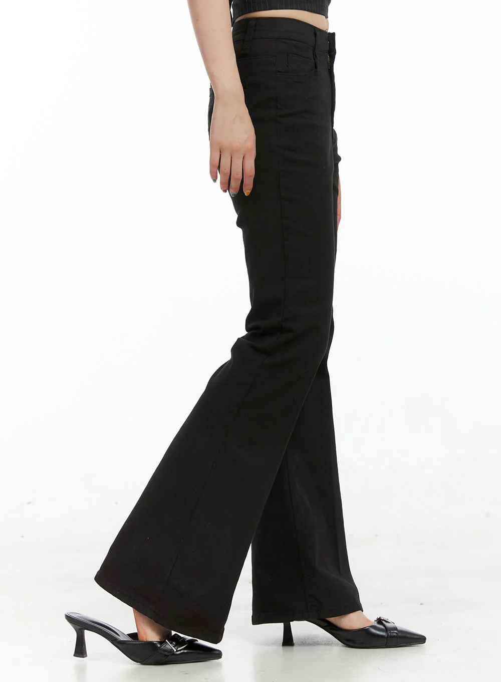 Solid Slim Bootcut Pants CG409 - Image 3