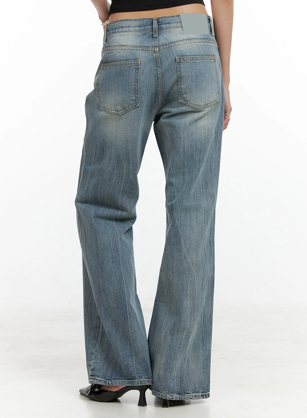 Solid Straight Jeans CL405 - Image 6