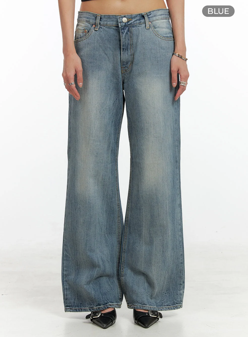 Solid Straight Jeans CL405 - Image 7